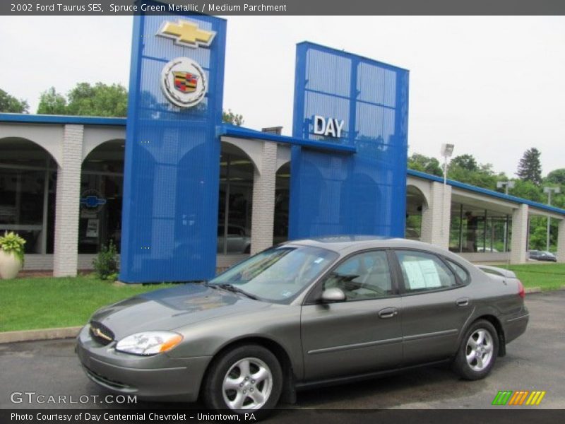 Spruce Green Metallic / Medium Parchment 2002 Ford Taurus SES