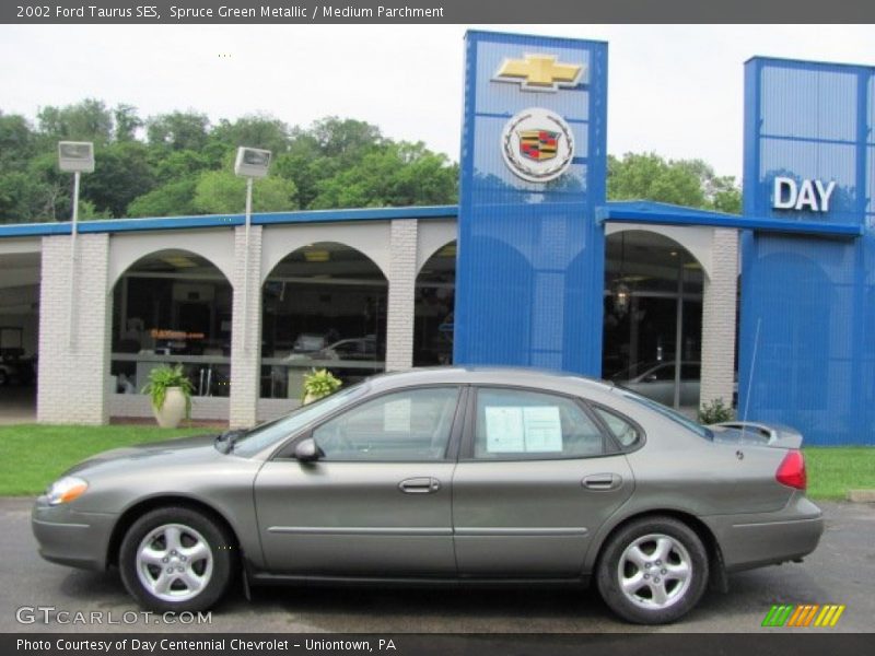 Spruce Green Metallic / Medium Parchment 2002 Ford Taurus SES