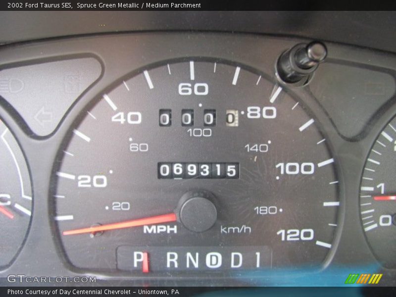 Spruce Green Metallic / Medium Parchment 2002 Ford Taurus SES