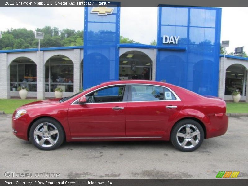 Crystal Red Tintcoat / Titanium 2012 Chevrolet Malibu LT