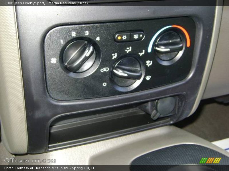 Inferno Red Pearl / Khaki 2006 Jeep Liberty Sport