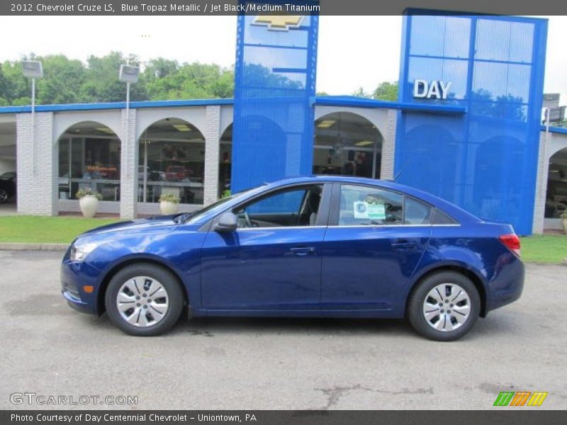 Blue Topaz Metallic / Jet Black/Medium Titanium 2012 Chevrolet Cruze LS