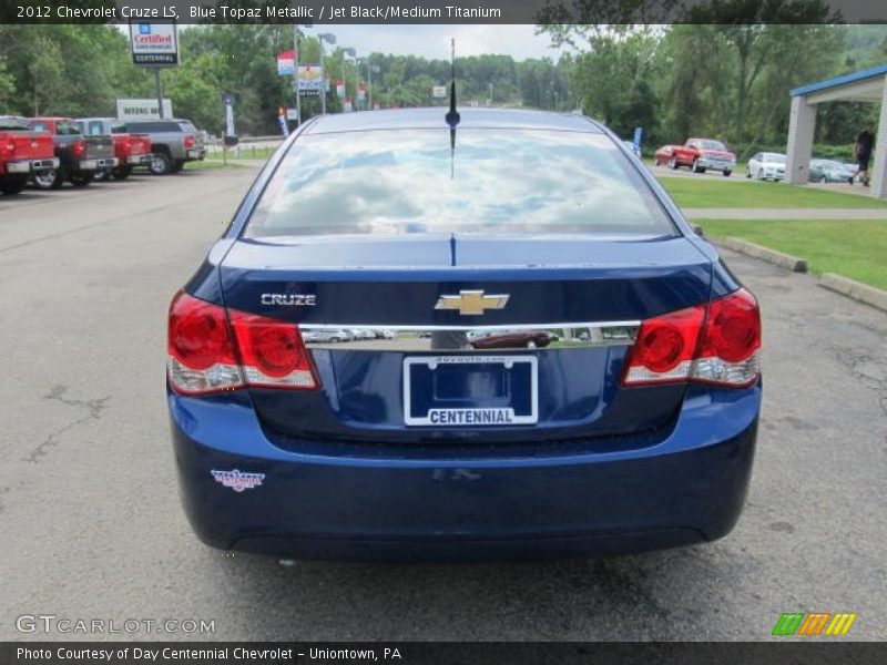 Blue Topaz Metallic / Jet Black/Medium Titanium 2012 Chevrolet Cruze LS