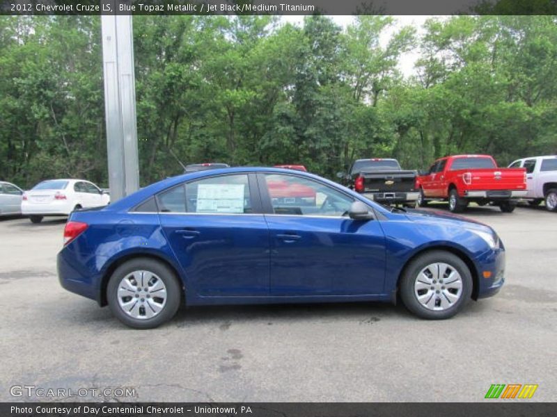 Blue Topaz Metallic / Jet Black/Medium Titanium 2012 Chevrolet Cruze LS