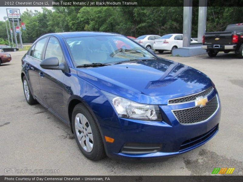 Blue Topaz Metallic / Jet Black/Medium Titanium 2012 Chevrolet Cruze LS