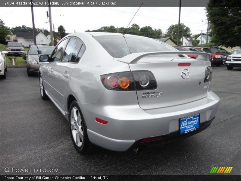 Sunlight Silver Mica / Black/Red 2004 Mazda MAZDA3 s Sedan