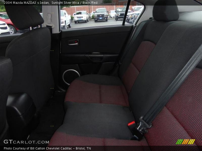 Sunlight Silver Mica / Black/Red 2004 Mazda MAZDA3 s Sedan