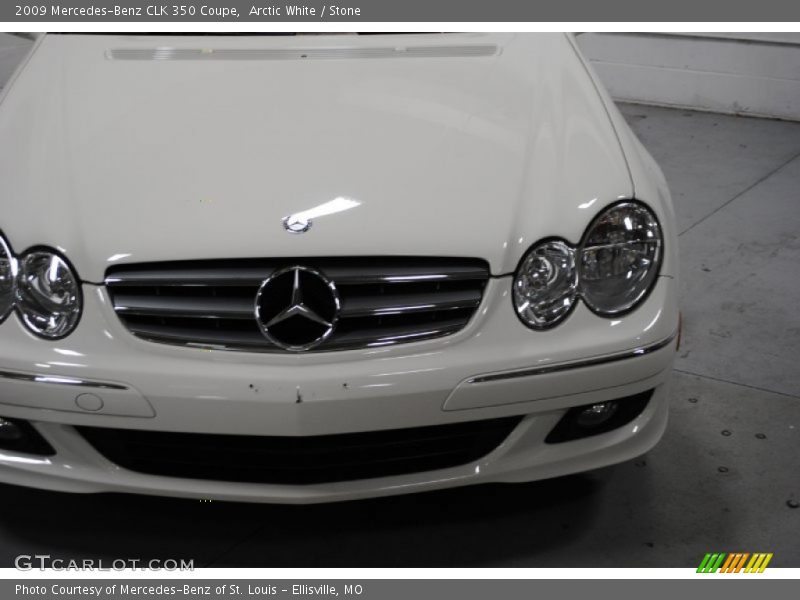 Arctic White / Stone 2009 Mercedes-Benz CLK 350 Coupe