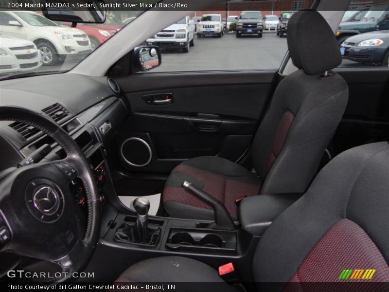 Sunlight Silver Mica / Black/Red 2004 Mazda MAZDA3 s Sedan