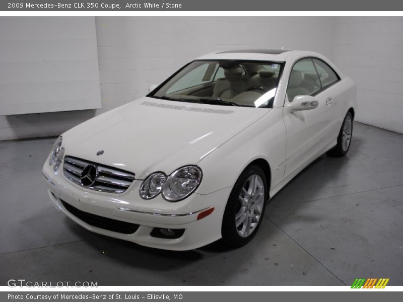 Arctic White / Stone 2009 Mercedes-Benz CLK 350 Coupe