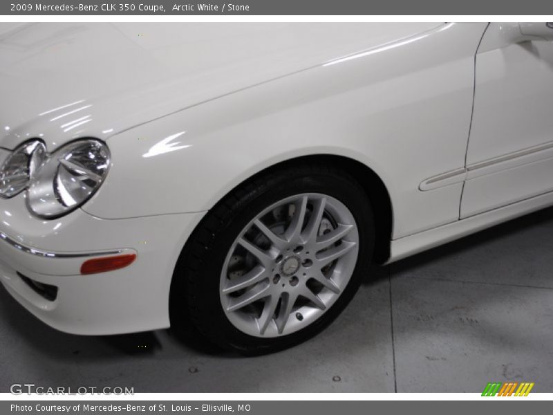 Arctic White / Stone 2009 Mercedes-Benz CLK 350 Coupe