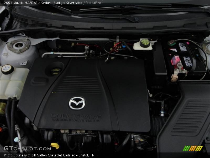 Sunlight Silver Mica / Black/Red 2004 Mazda MAZDA3 s Sedan