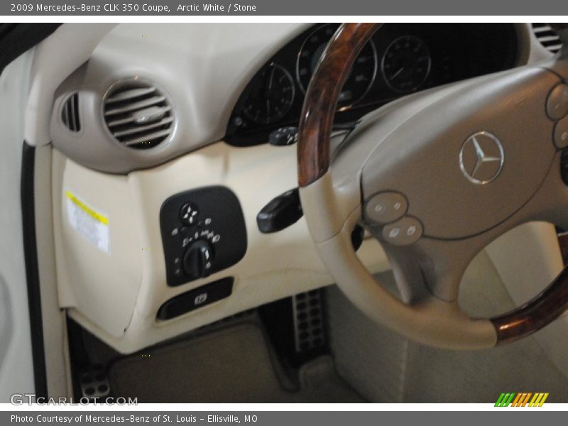 Arctic White / Stone 2009 Mercedes-Benz CLK 350 Coupe