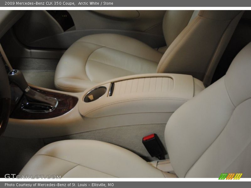 Arctic White / Stone 2009 Mercedes-Benz CLK 350 Coupe