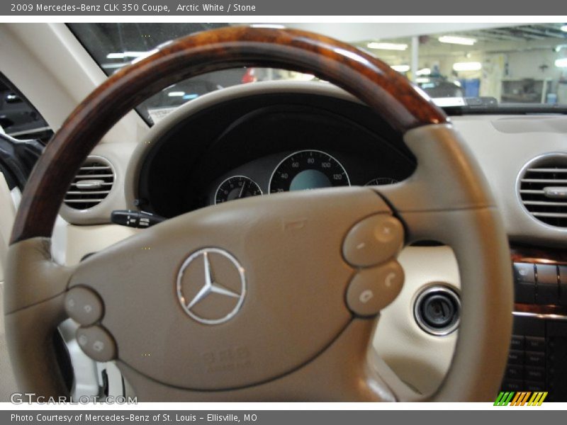 Arctic White / Stone 2009 Mercedes-Benz CLK 350 Coupe