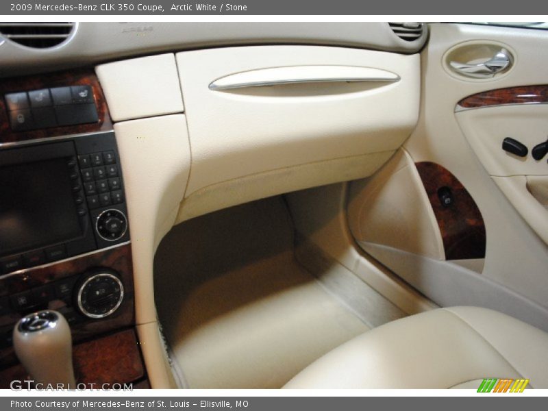 Arctic White / Stone 2009 Mercedes-Benz CLK 350 Coupe