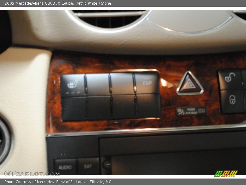 Arctic White / Stone 2009 Mercedes-Benz CLK 350 Coupe