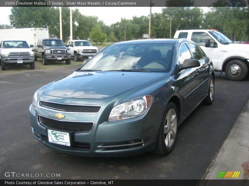 Silver Moss Metallic / Cocoa/Cashmere 2009 Chevrolet Malibu LS Sedan