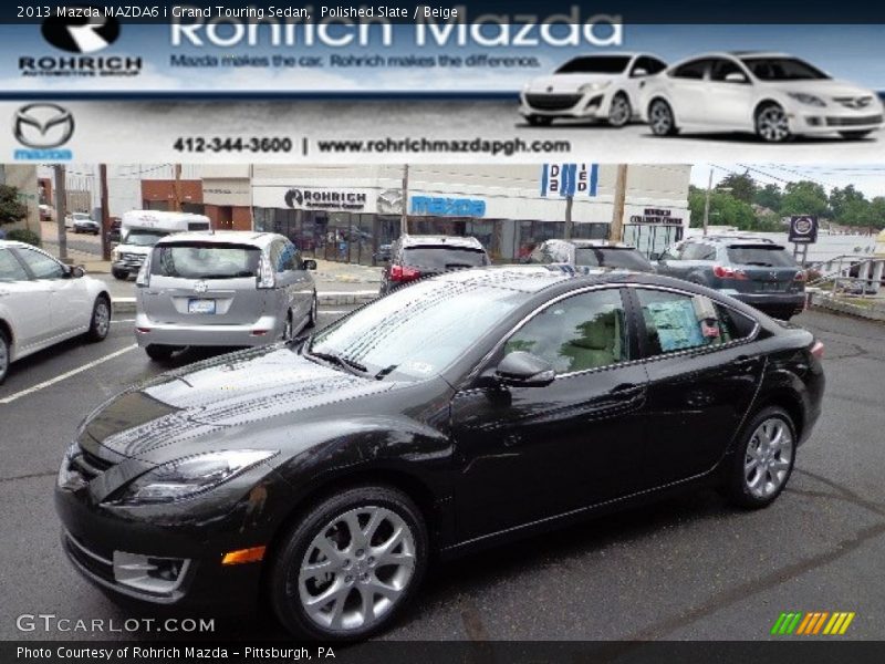 Polished Slate / Beige 2013 Mazda MAZDA6 i Grand Touring Sedan