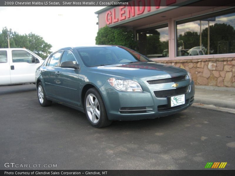 Silver Moss Metallic / Cocoa/Cashmere 2009 Chevrolet Malibu LS Sedan