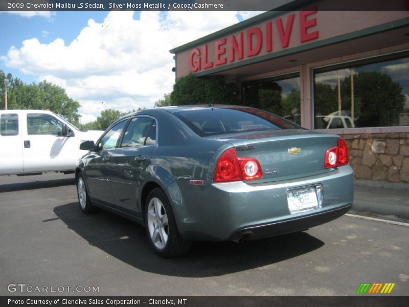 Silver Moss Metallic / Cocoa/Cashmere 2009 Chevrolet Malibu LS Sedan