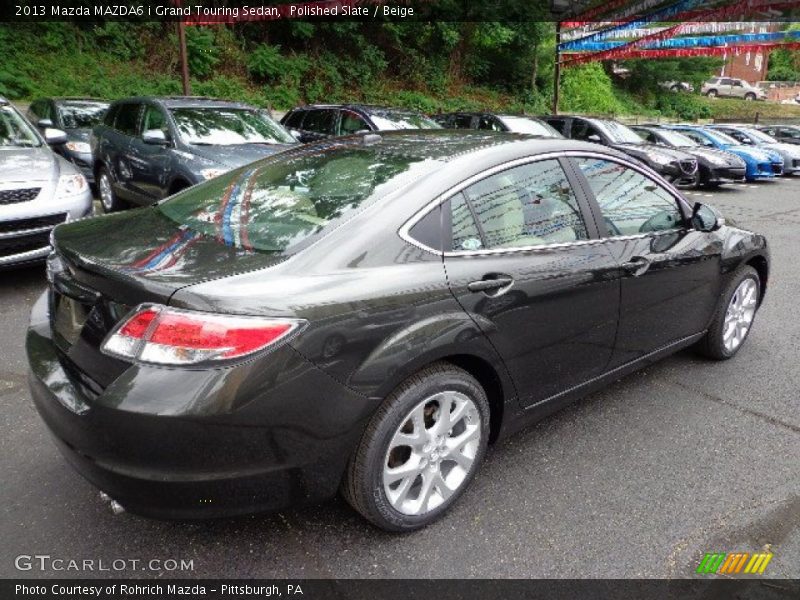 Polished Slate / Beige 2013 Mazda MAZDA6 i Grand Touring Sedan