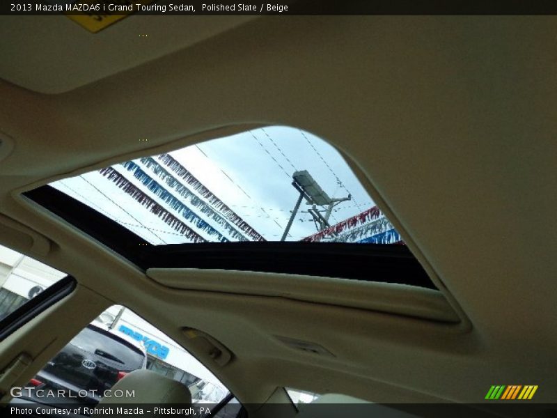 Polished Slate / Beige 2013 Mazda MAZDA6 i Grand Touring Sedan
