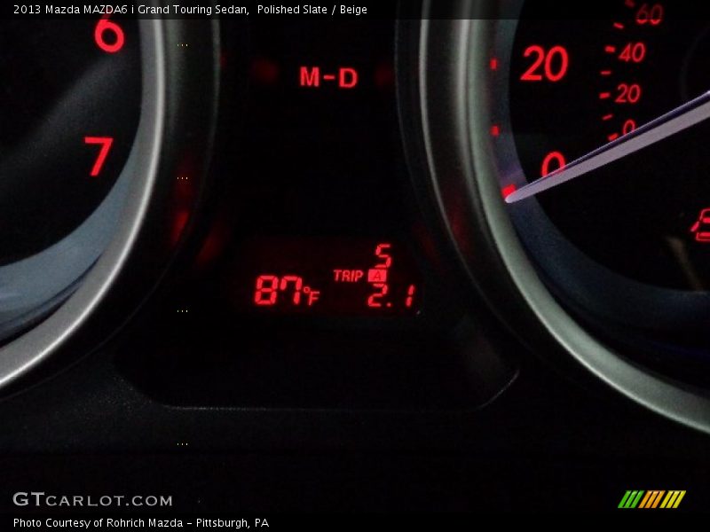 Polished Slate / Beige 2013 Mazda MAZDA6 i Grand Touring Sedan