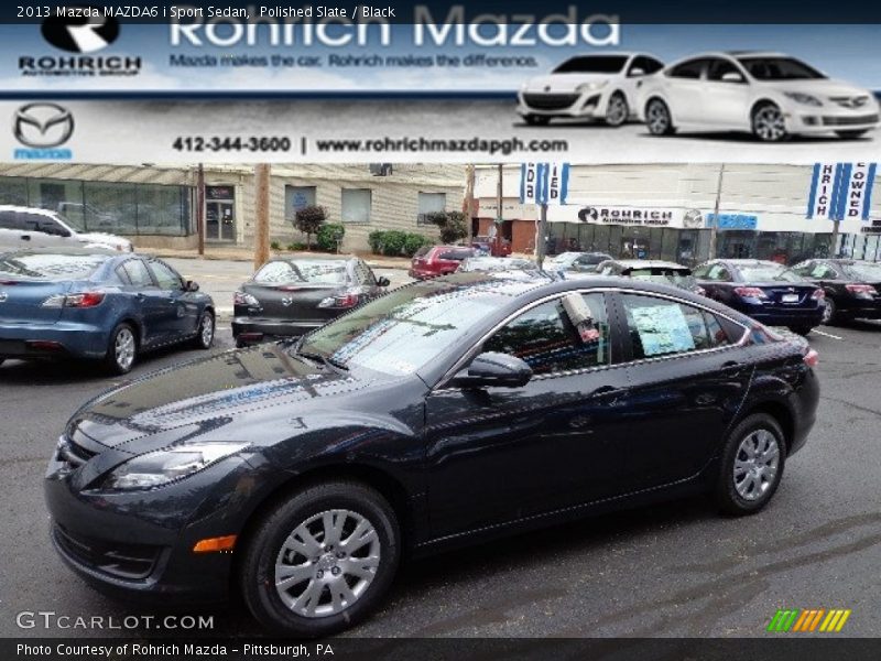 Polished Slate / Black 2013 Mazda MAZDA6 i Sport Sedan