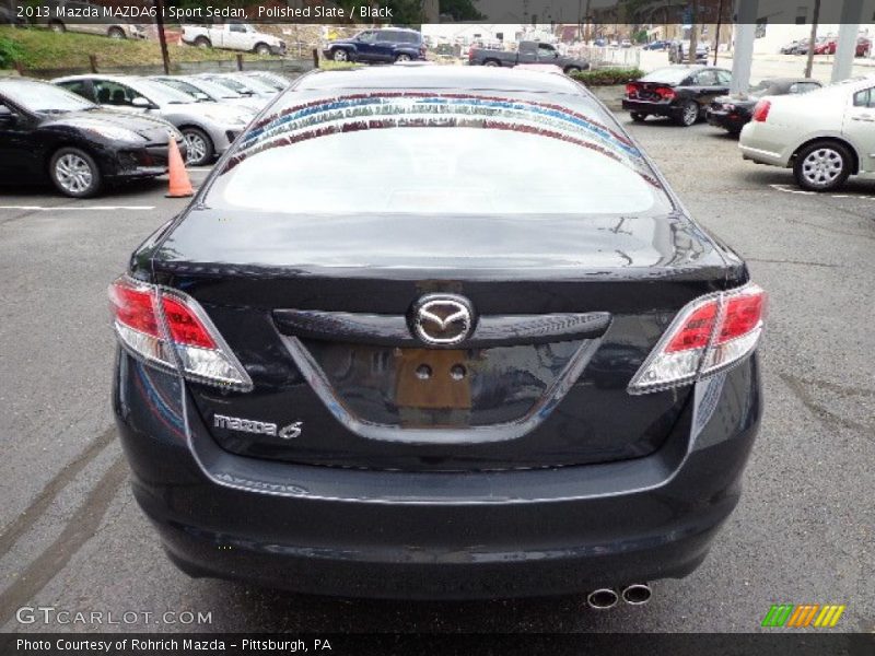 Polished Slate / Black 2013 Mazda MAZDA6 i Sport Sedan
