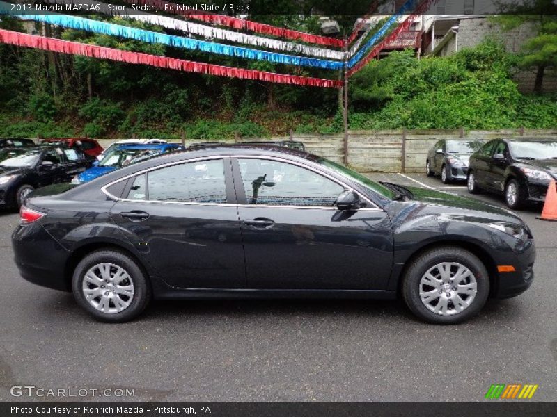 Polished Slate / Black 2013 Mazda MAZDA6 i Sport Sedan