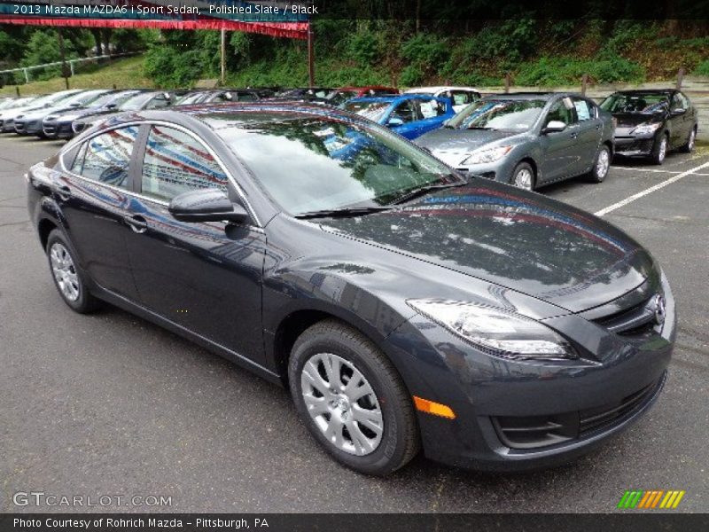 Polished Slate / Black 2013 Mazda MAZDA6 i Sport Sedan