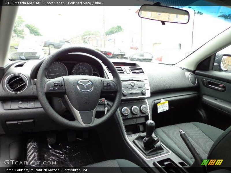 Polished Slate / Black 2013 Mazda MAZDA6 i Sport Sedan