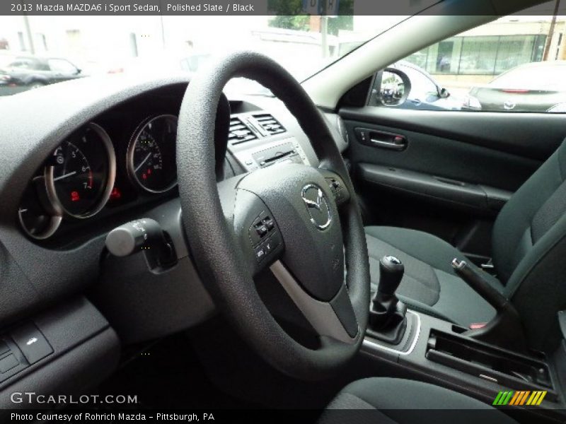 Polished Slate / Black 2013 Mazda MAZDA6 i Sport Sedan