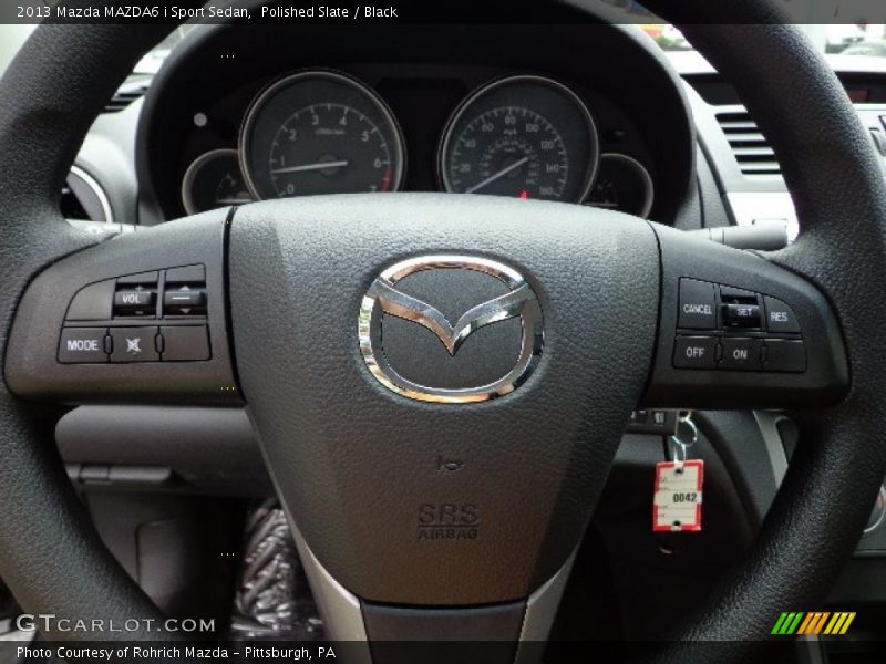 Polished Slate / Black 2013 Mazda MAZDA6 i Sport Sedan