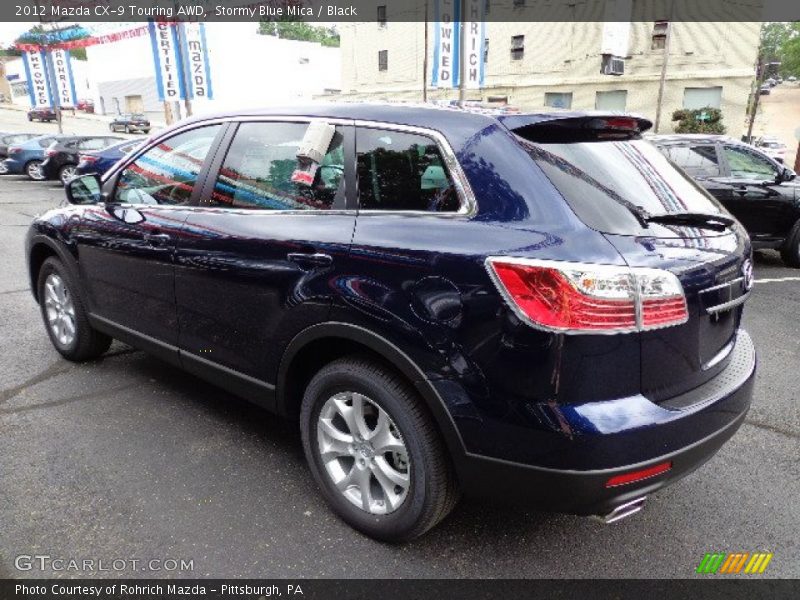Stormy Blue Mica / Black 2012 Mazda CX-9 Touring AWD