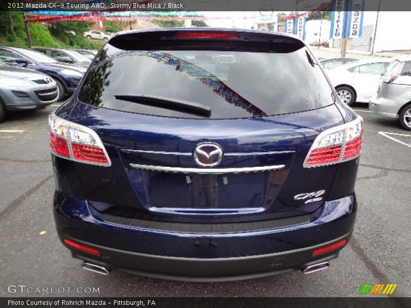 Stormy Blue Mica / Black 2012 Mazda CX-9 Touring AWD