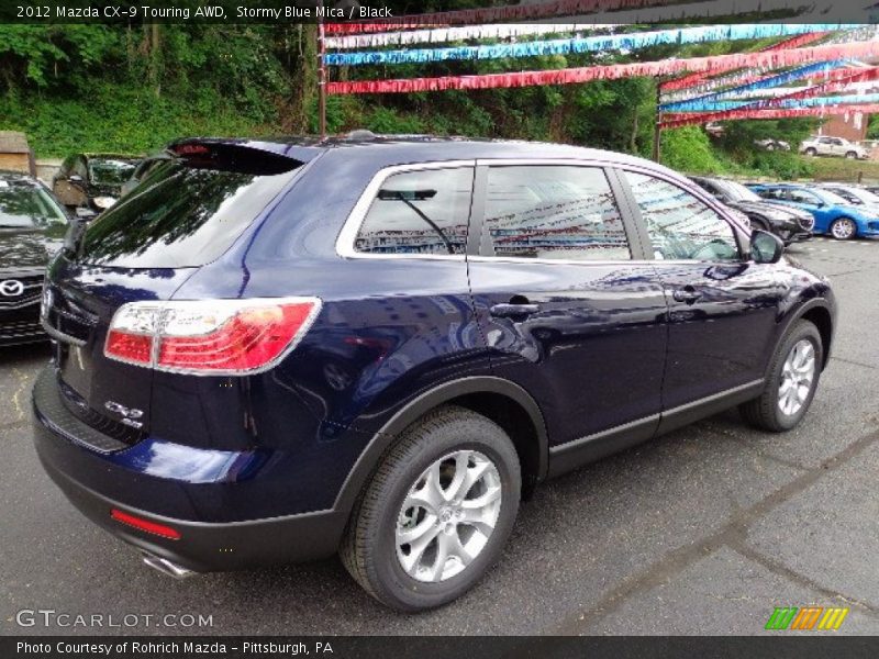 Stormy Blue Mica / Black 2012 Mazda CX-9 Touring AWD