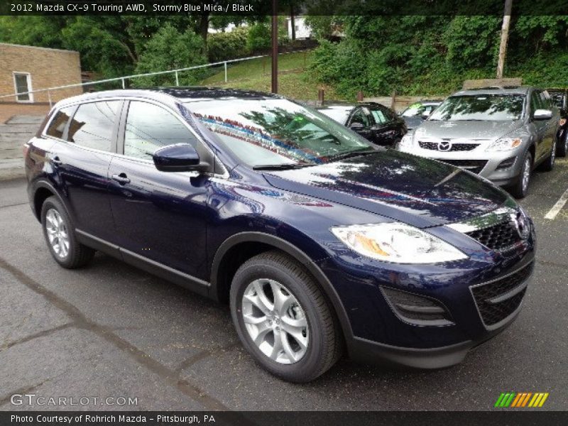 Stormy Blue Mica / Black 2012 Mazda CX-9 Touring AWD
