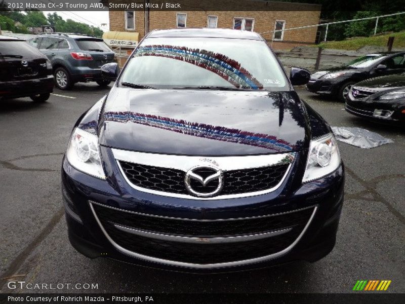 Stormy Blue Mica / Black 2012 Mazda CX-9 Touring AWD