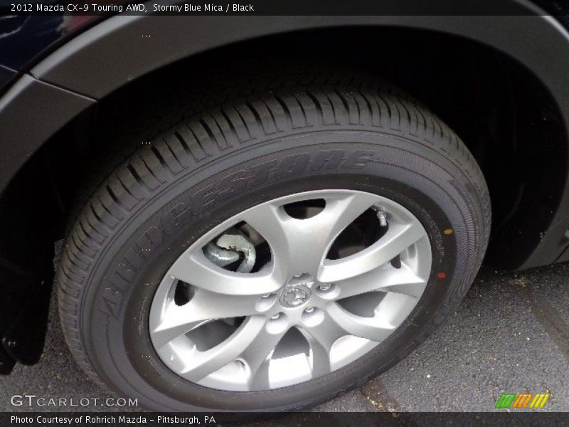 Stormy Blue Mica / Black 2012 Mazda CX-9 Touring AWD