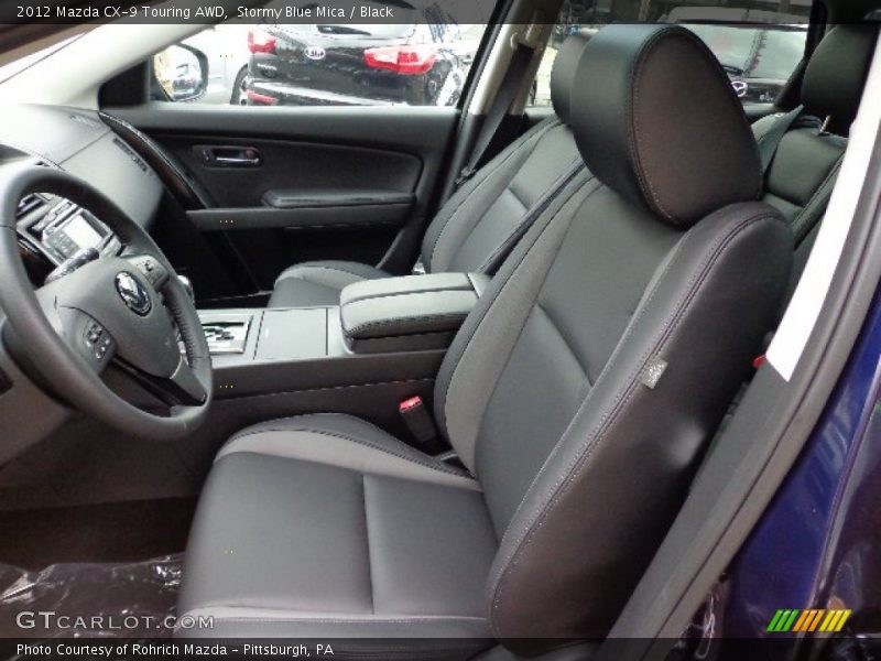 Stormy Blue Mica / Black 2012 Mazda CX-9 Touring AWD