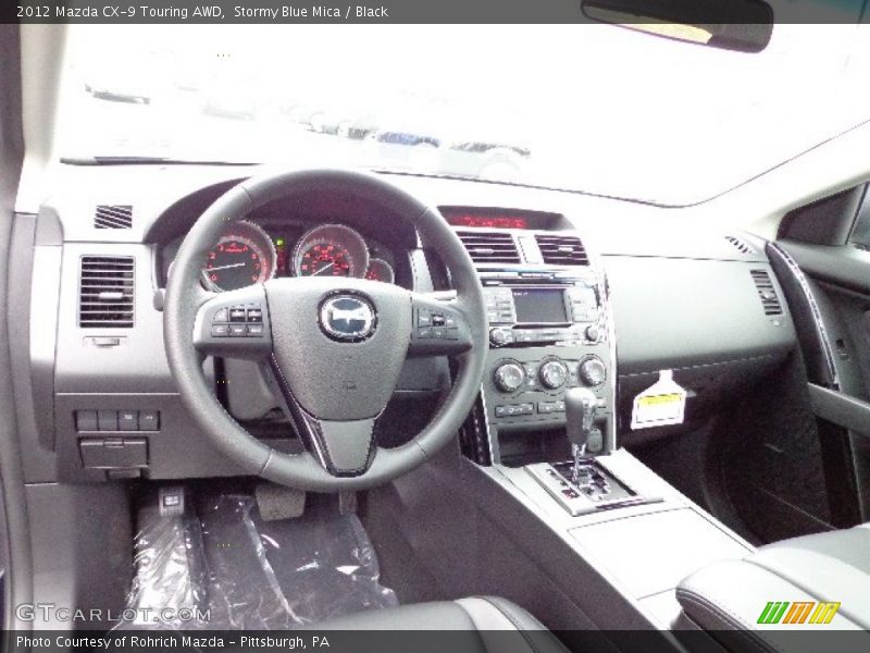 Stormy Blue Mica / Black 2012 Mazda CX-9 Touring AWD