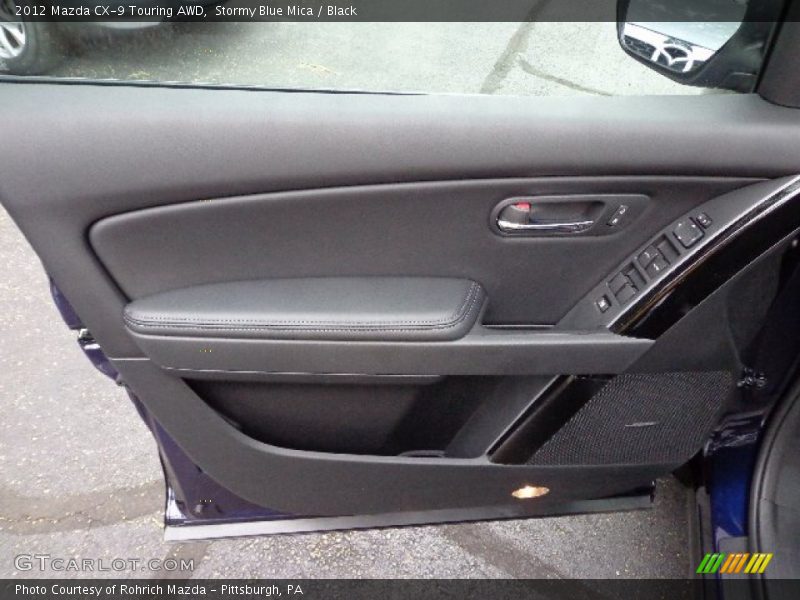 Stormy Blue Mica / Black 2012 Mazda CX-9 Touring AWD