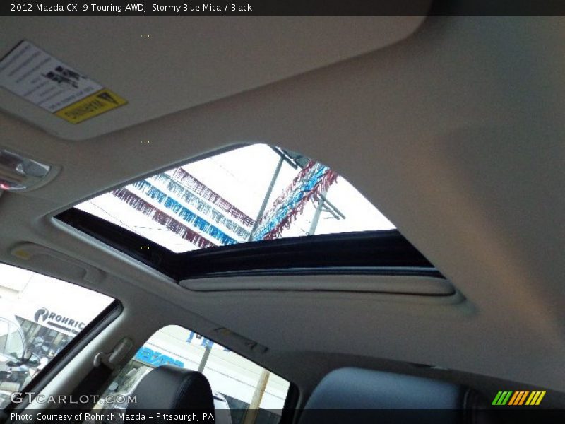 Stormy Blue Mica / Black 2012 Mazda CX-9 Touring AWD