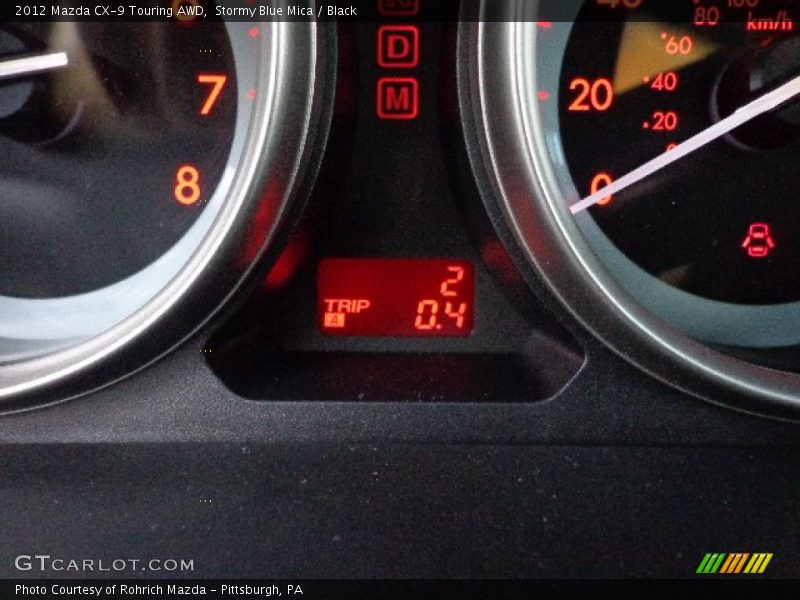 Stormy Blue Mica / Black 2012 Mazda CX-9 Touring AWD