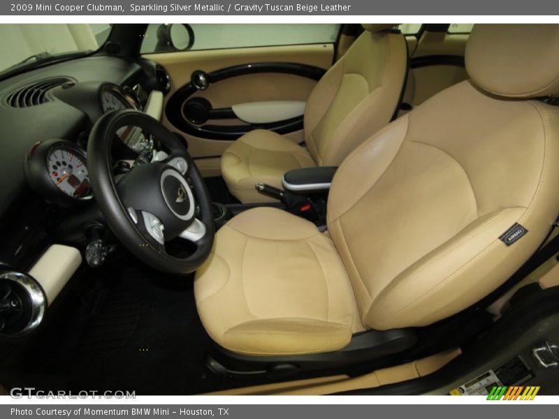 Sparkling Silver Metallic / Gravity Tuscan Beige Leather 2009 Mini Cooper Clubman