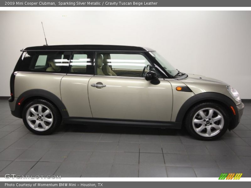Sparkling Silver Metallic / Gravity Tuscan Beige Leather 2009 Mini Cooper Clubman