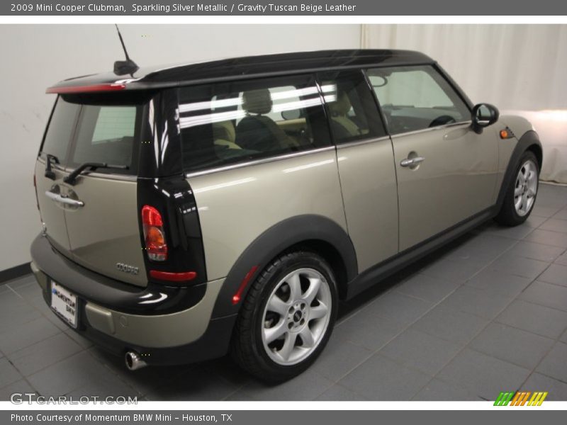 Sparkling Silver Metallic / Gravity Tuscan Beige Leather 2009 Mini Cooper Clubman