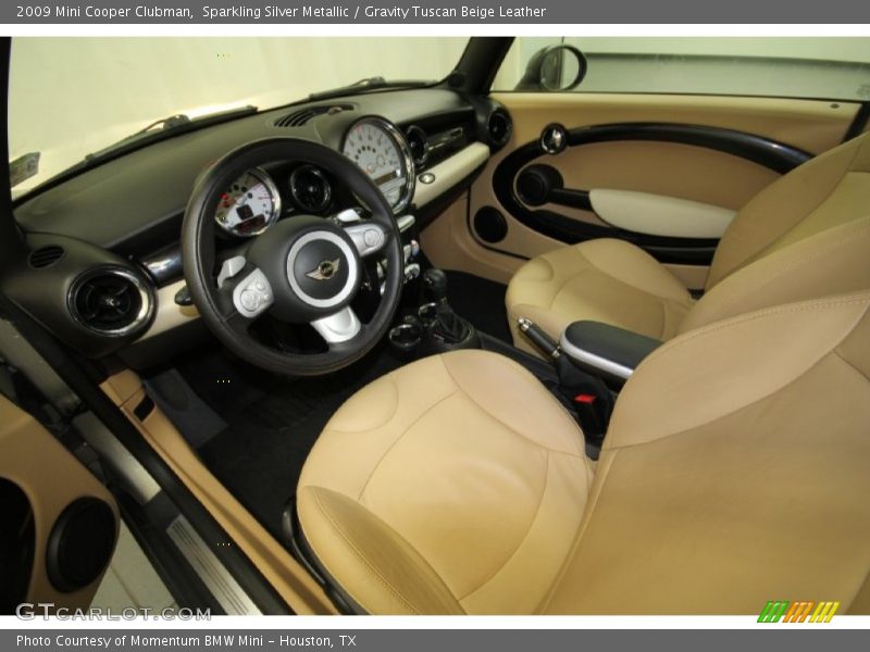 Sparkling Silver Metallic / Gravity Tuscan Beige Leather 2009 Mini Cooper Clubman
